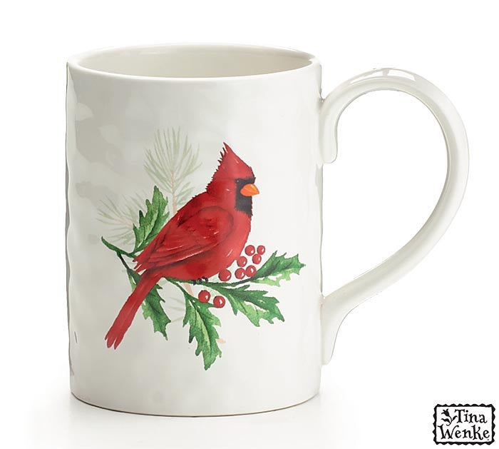 Cardinal and Holly Mug