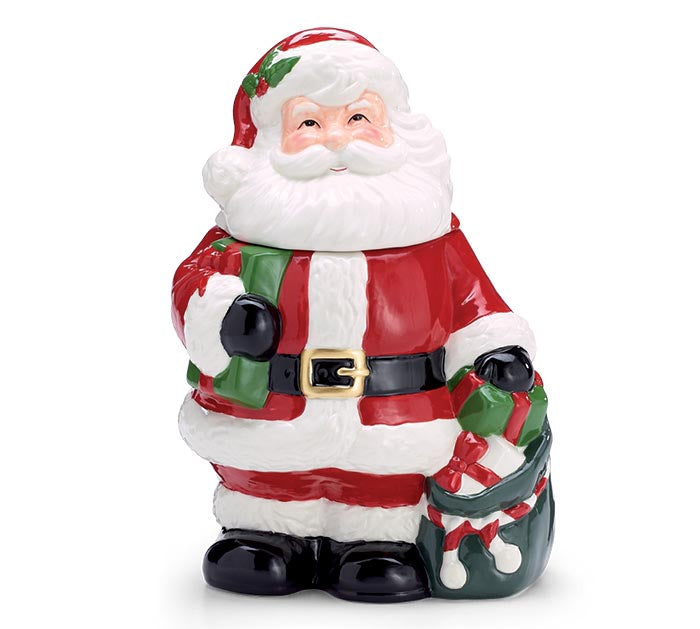 Santa with Toy Bag Cookie Jar