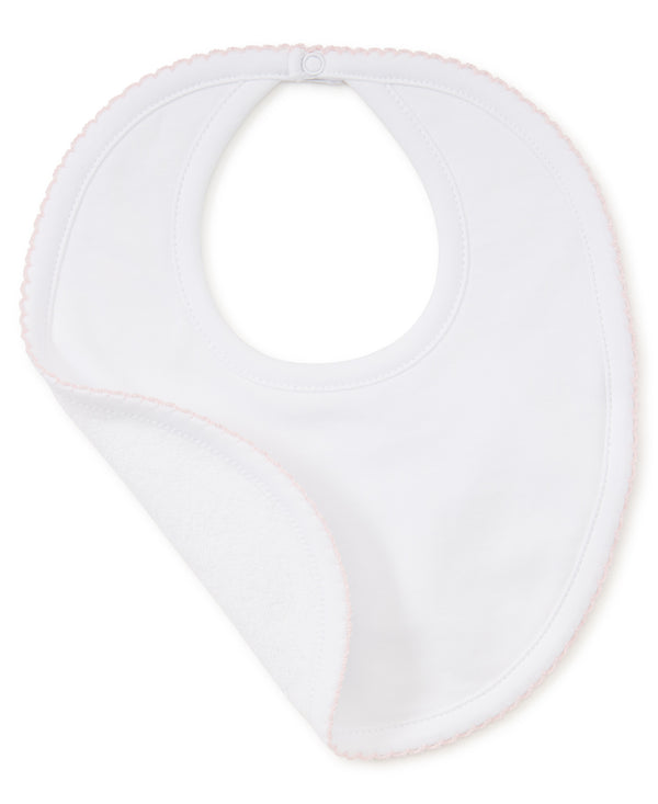Kissy Kissy Basics White/Pink Bib