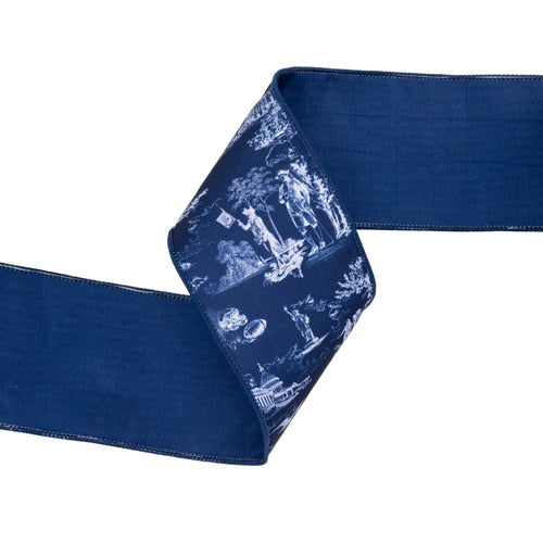 4" Patriotic Toile Wired Dupioni