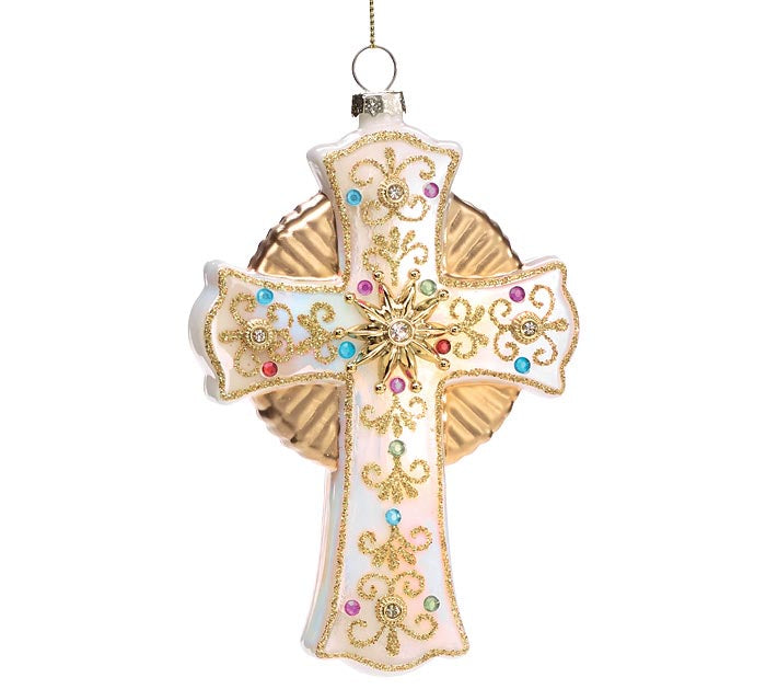 Ornate Jewel Cross Ornament