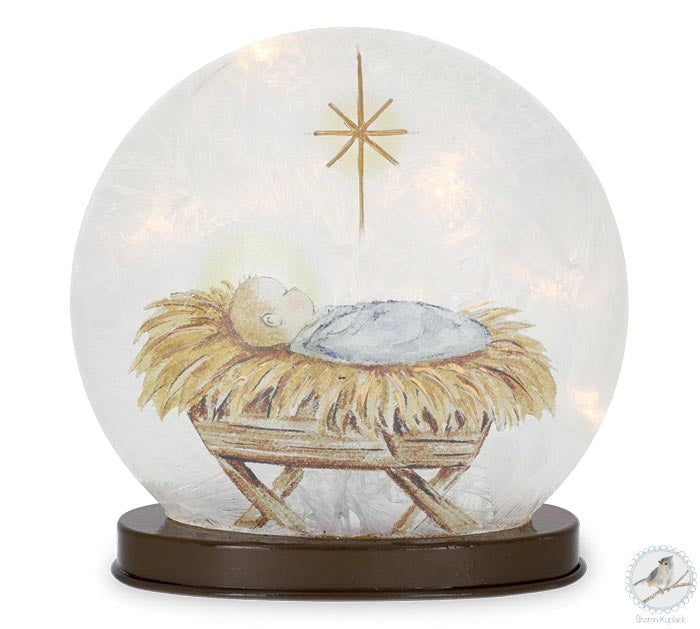 Baby Jesus in a Manger Lamp