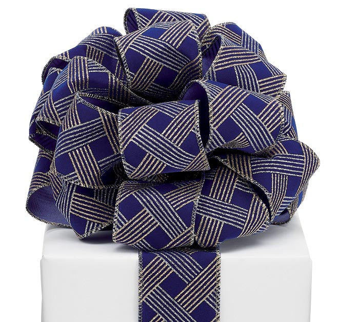 Glittered Blue Velvet Ribbon