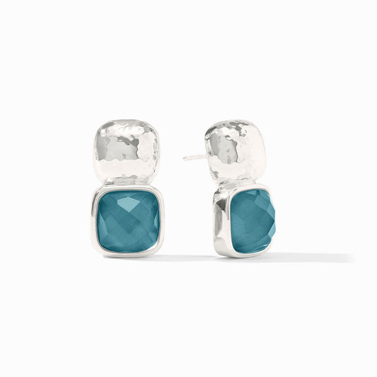 Julie Vos SILVER Catalina Earring-Montana Blue