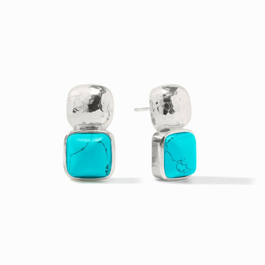 Julie Vos SILVER Catalina Earring- Turquoise