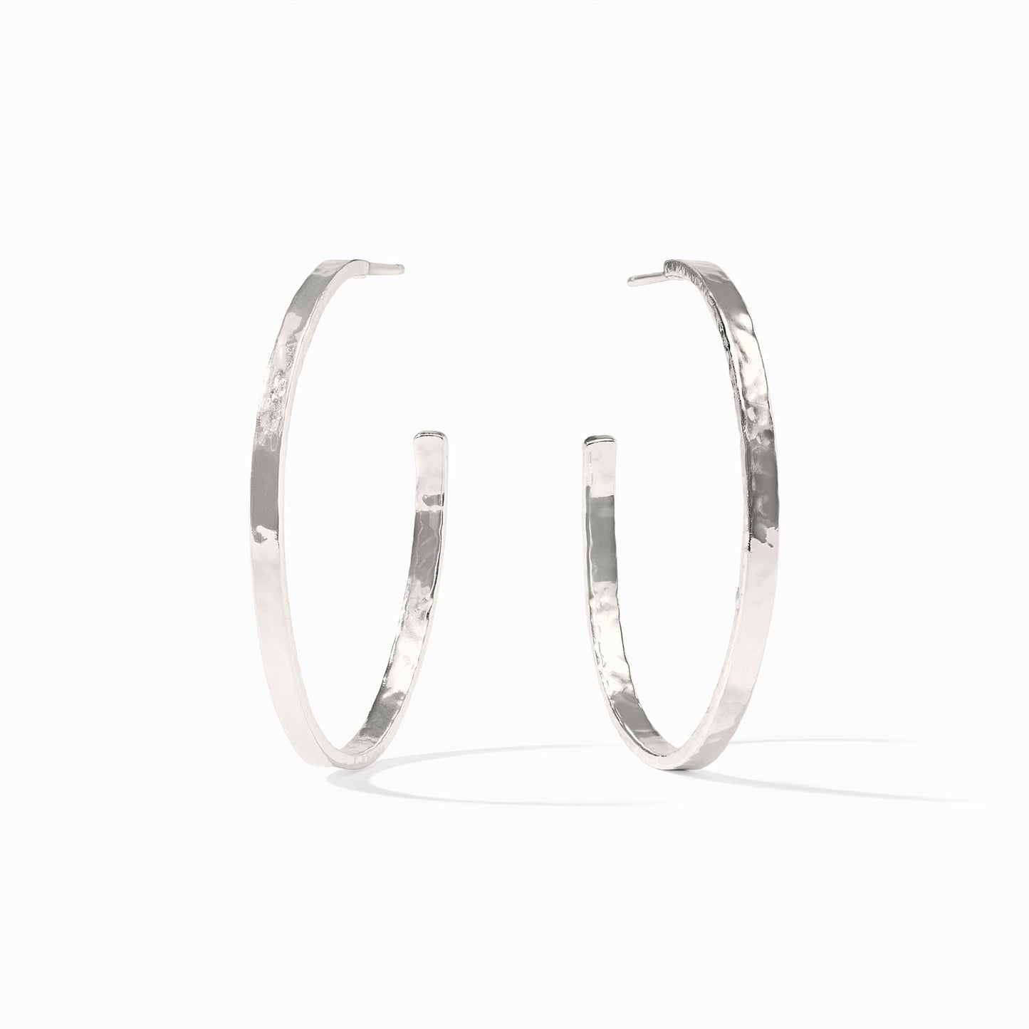 Julie Vos SILVER Crescent Hoop Earring