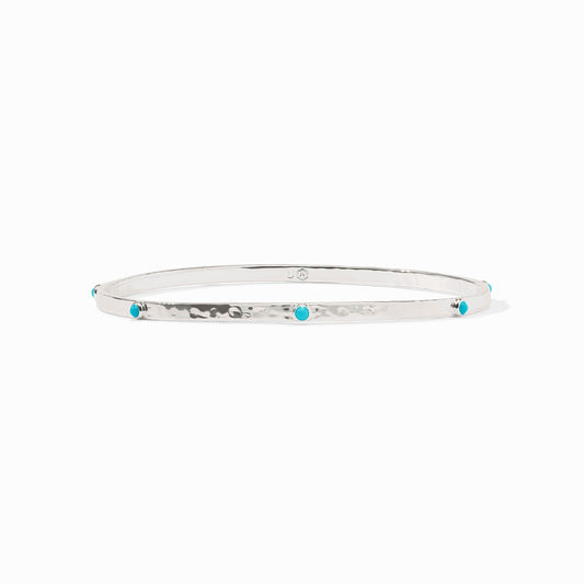 Julie Vos SILVER Crescent Stone Bangle