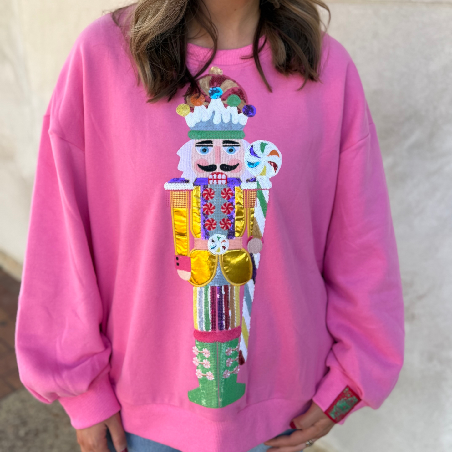 QOS Pink Candyland Nutcracker Sweatshirt