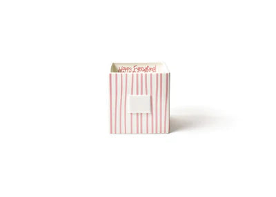 Happy Everything Pink Skinny Stripe Medium Mini Nesting Cube