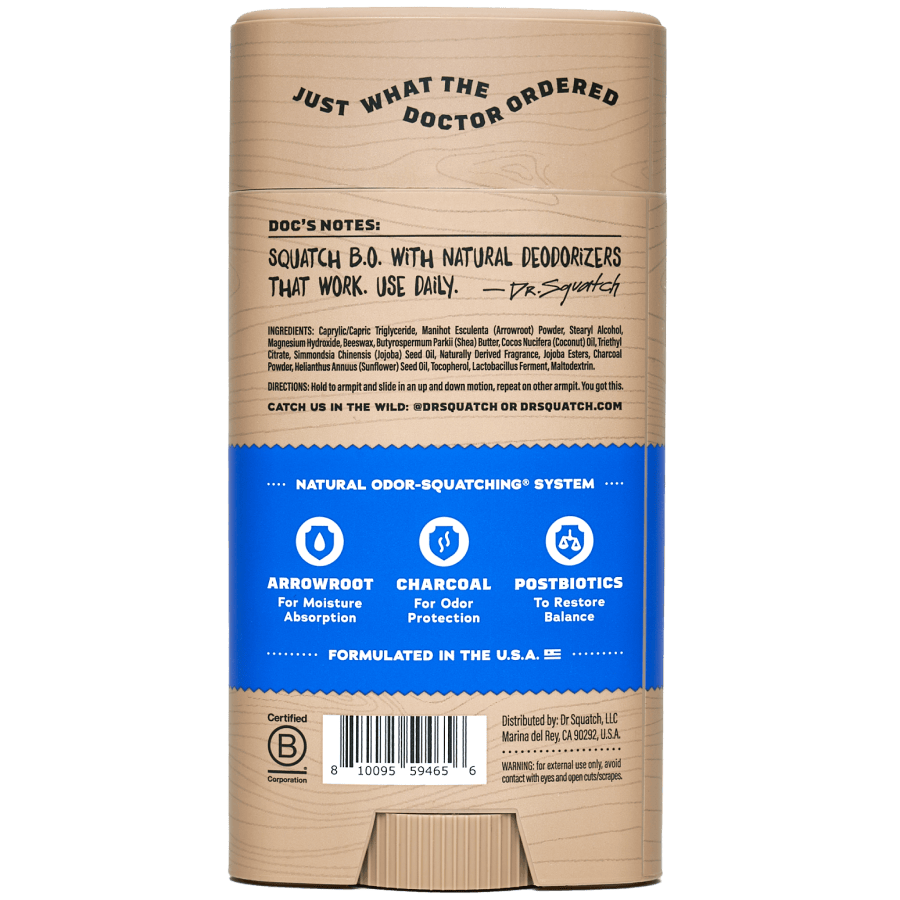 Dr. Squatch Men’s Odor Squatching Deodorant