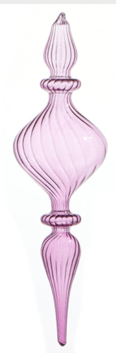 AMETHYST BLOWN GLASS FINIAL ORNAMENT