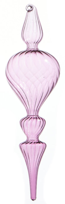 AMETHYST BLOWN GLASS FINIAL ORNAMENT