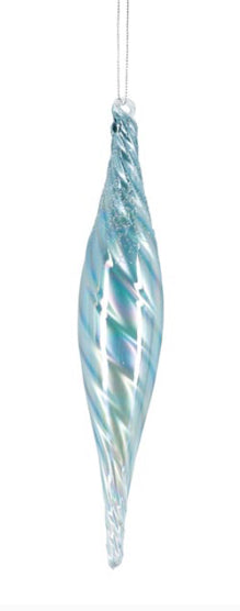 SWIRL GLASS FINIAL ORNAMENT