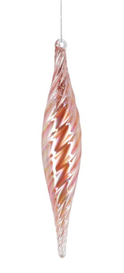 SWIRL GLASS FINIAL ORNAMENT