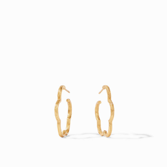 Julie Vos Gardenia Textured Hoop Earring