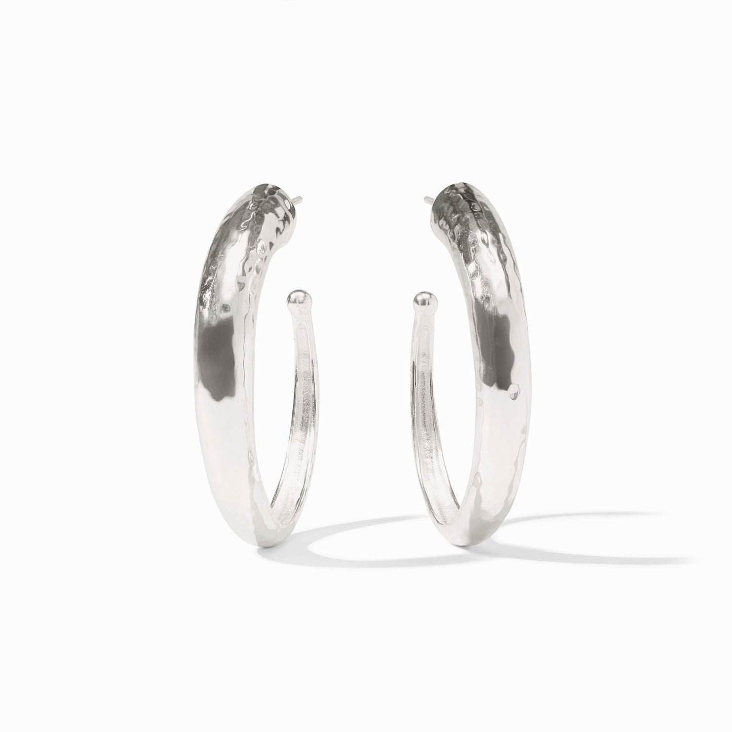 Julie Vos SILVER Hammered Hoop Earring