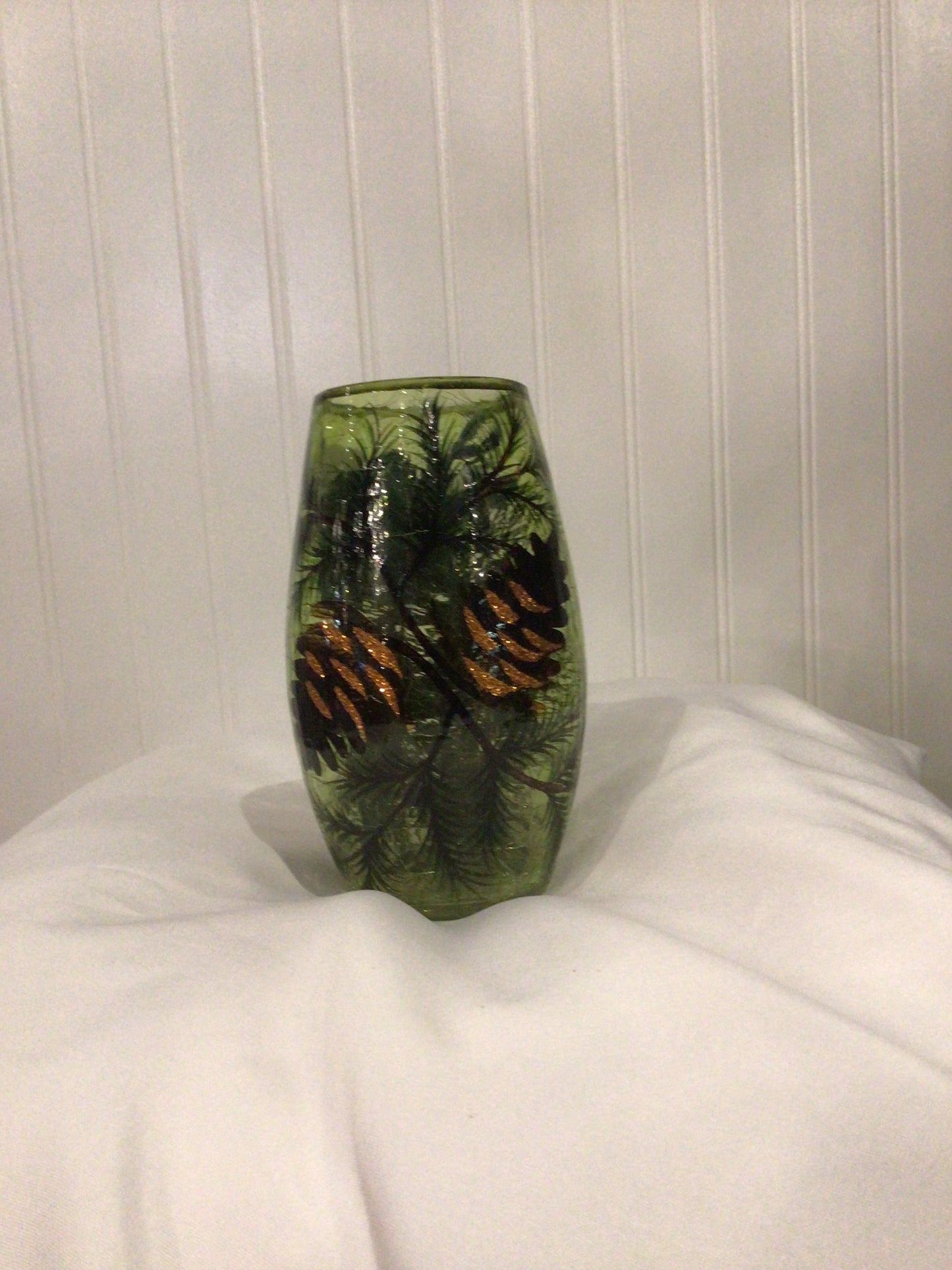 Whispering Pines Small Pre-Lit Vase