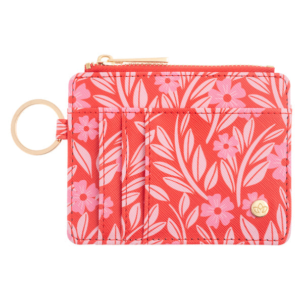 Red Floral Card Wallet