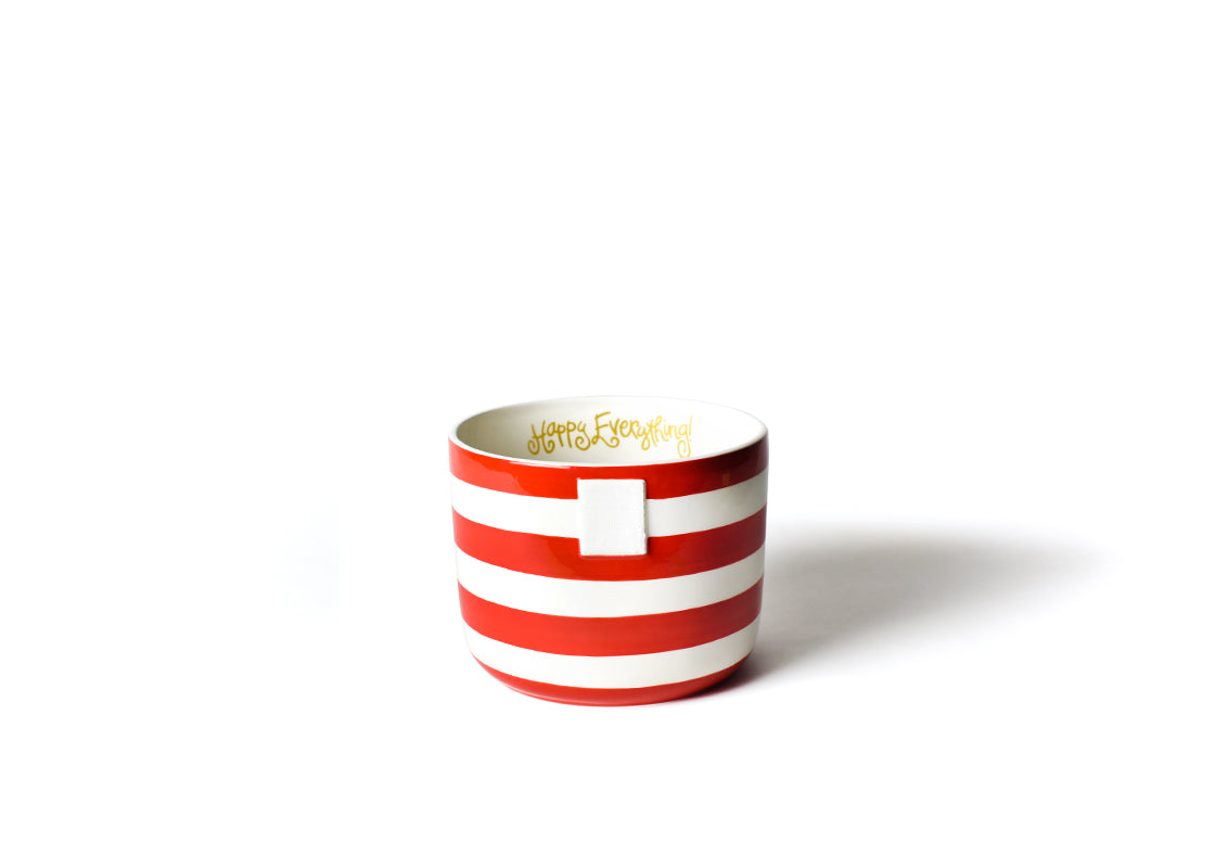 Happy Everything Red Stripe Mini Bowl