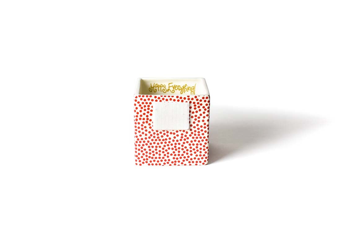 Happy Everything Red Small Dot Mini Nesting Cube Small