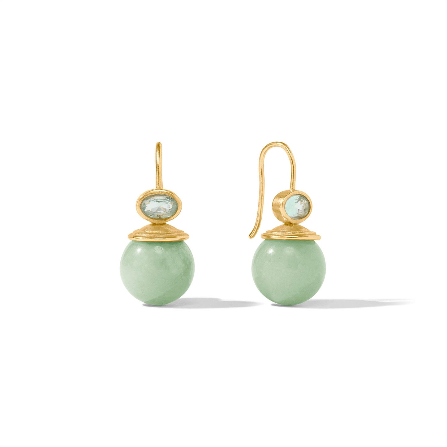 Julie Vos Portofino Demi Earring - Aqua Jade