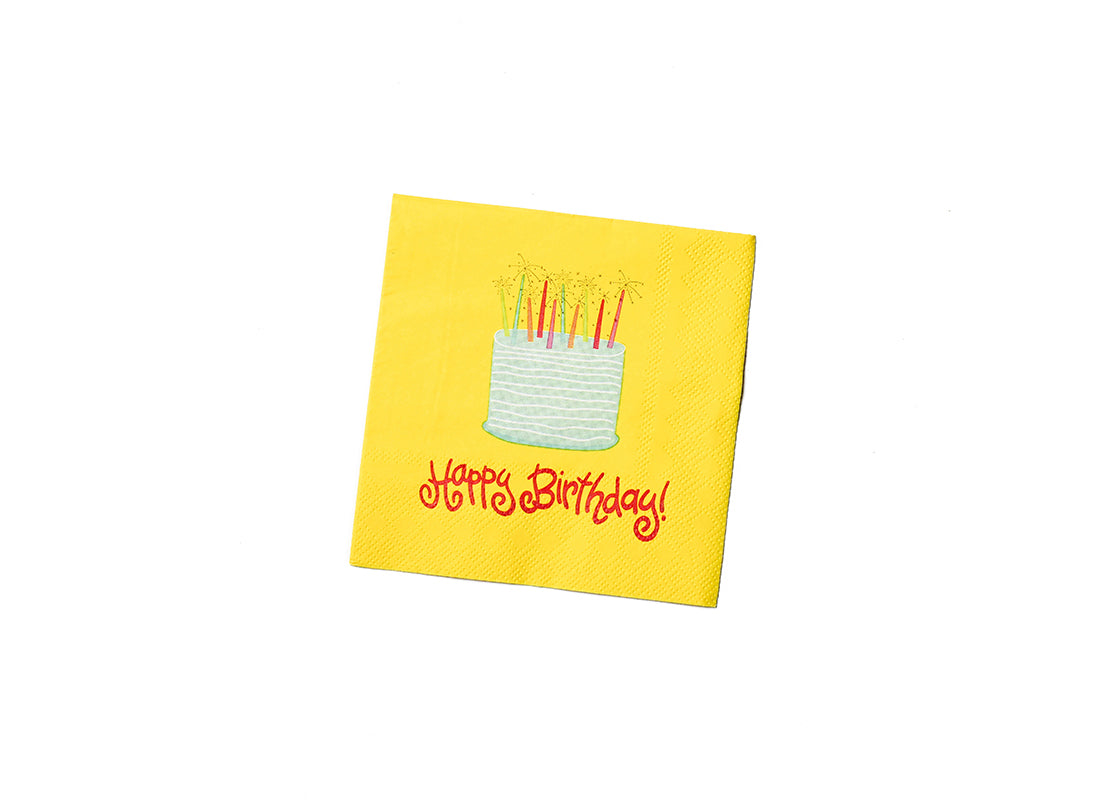 Happy Everything Sparkle Cake Cocktail Napkins