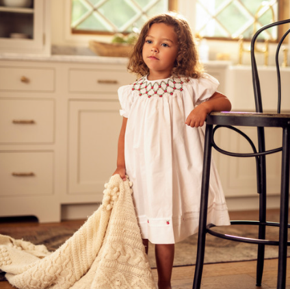 Feltman Brothers Holiday Floral Bishop Dress