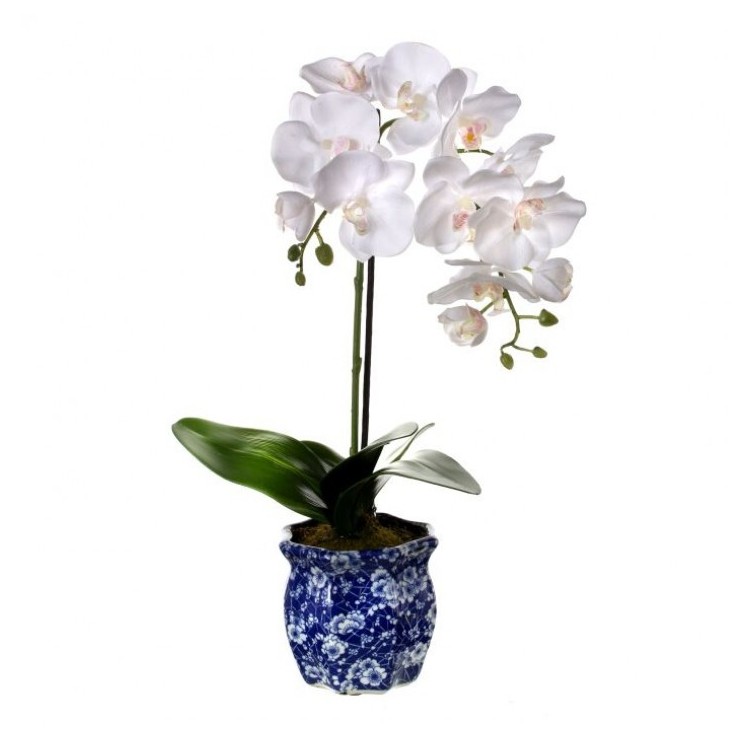 22" Potted Faux Orchid