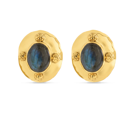Capucine De Wulf Cleopatra Oval Stud Earrings