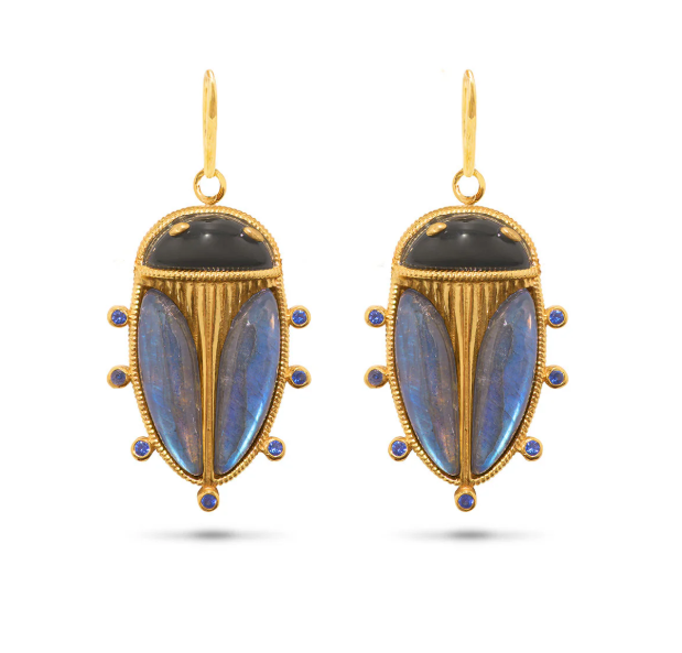 Capucine De Wulf Scarab Petite Drop Earrings
