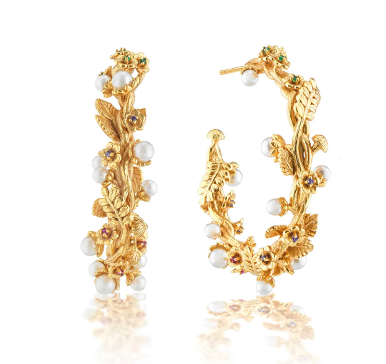 Capucine De Wulf Meadow Grande Hoop Earrings - Pearl