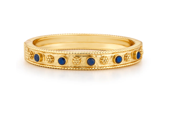 Capucine De Wulf Berry Gem Classic Hinged Bangle - Blue Labradorite