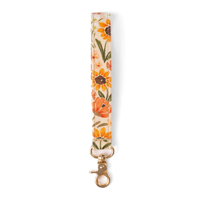 Sunny Poppies Wristlet Keychain