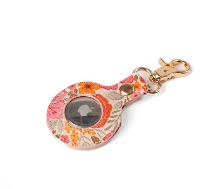 Rosewood Blooms AirTag Keychain