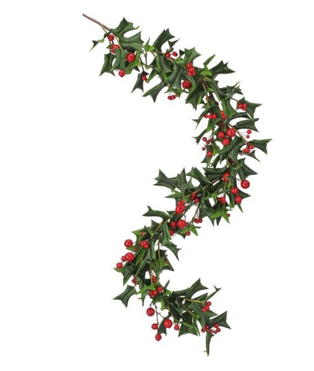 Holly Berry Garland 48"