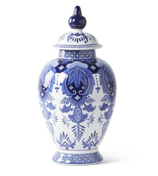 Large Chinoiserie Ginger Jar with Lid