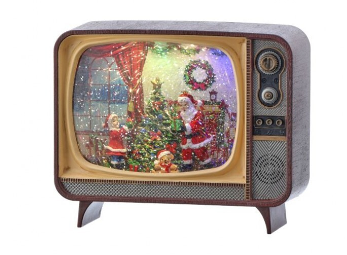 Santa Scene TV Water Globe