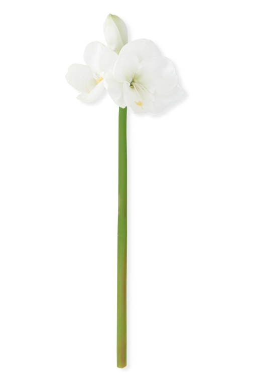 Real Touch White Amaryllis Stem