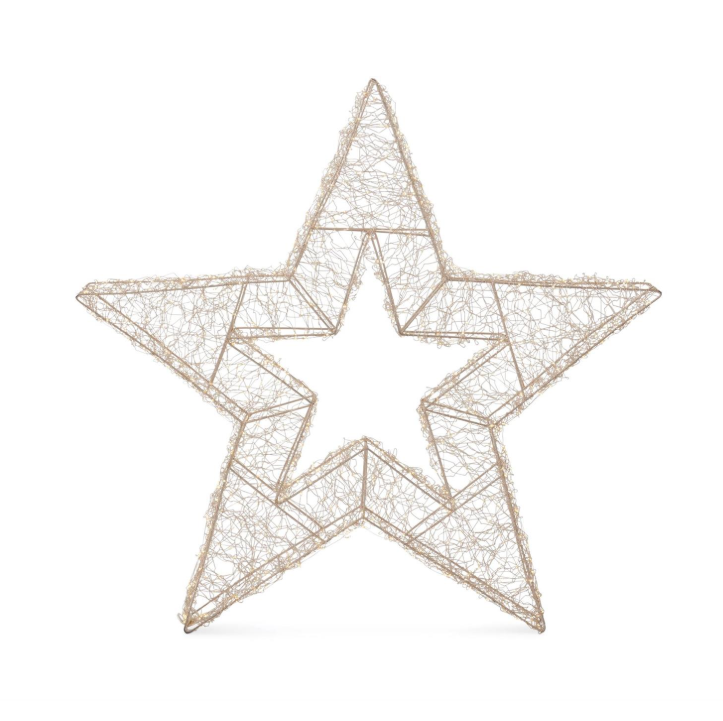 Silver LED Wire Star