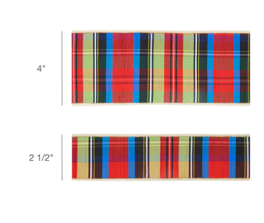 Nutcracker Plaid Dupioni Ribbon