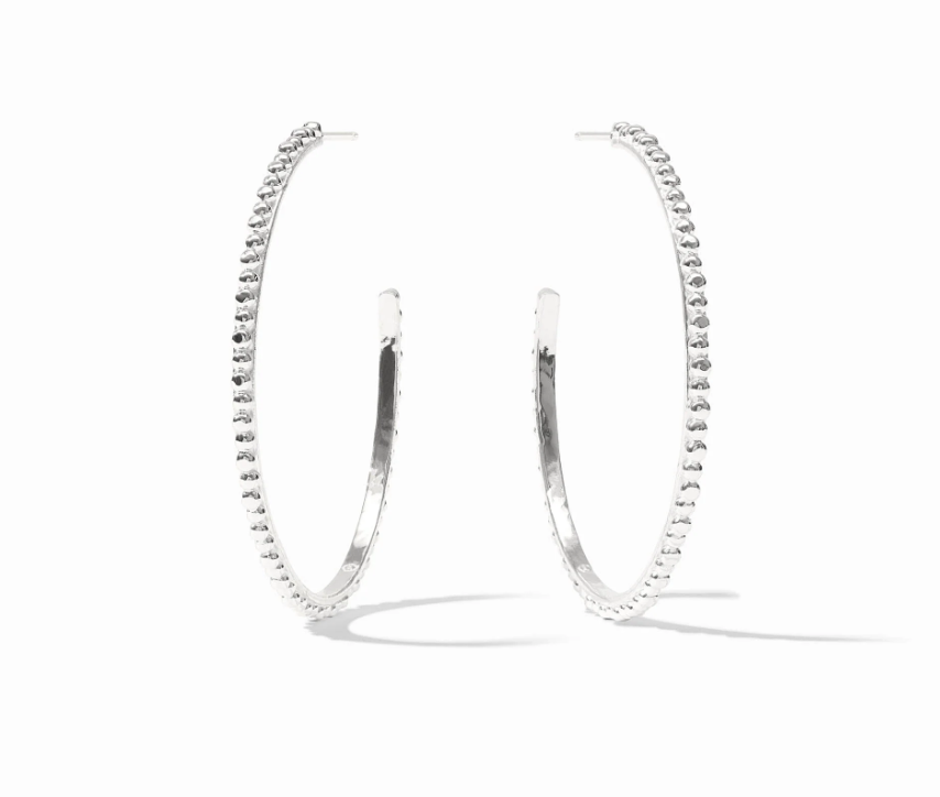 Julie Vos SILVER Colette Bead Hoop Earring