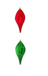 25" Striped Finial Ornament