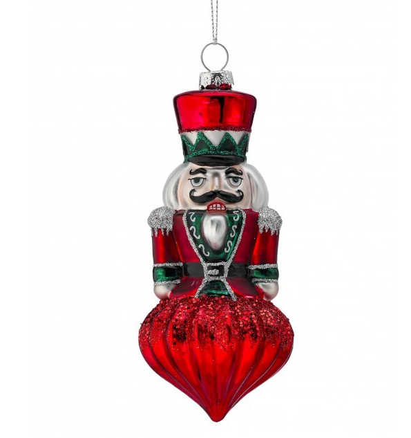 Blown Glass Nutcracker Finial