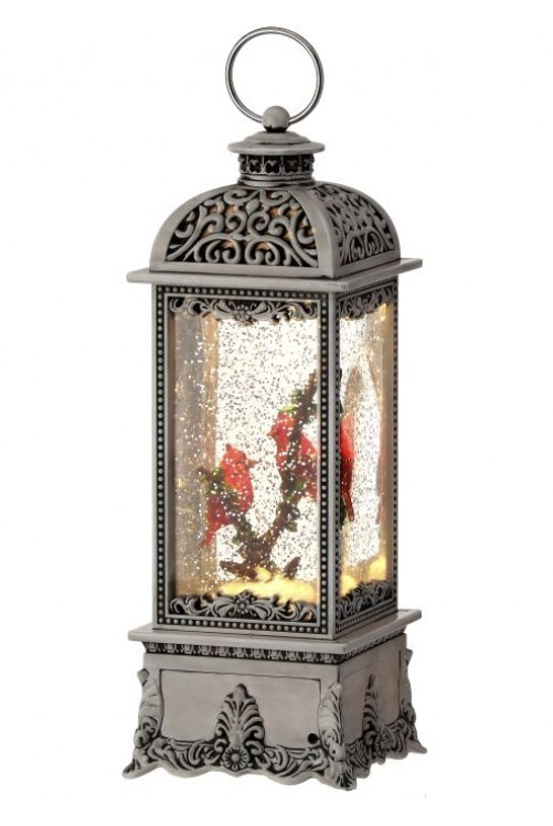 Red Bird Gazebo Water Globe