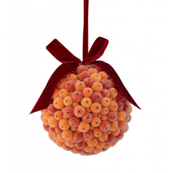 Beaded Berry Ball Ornament