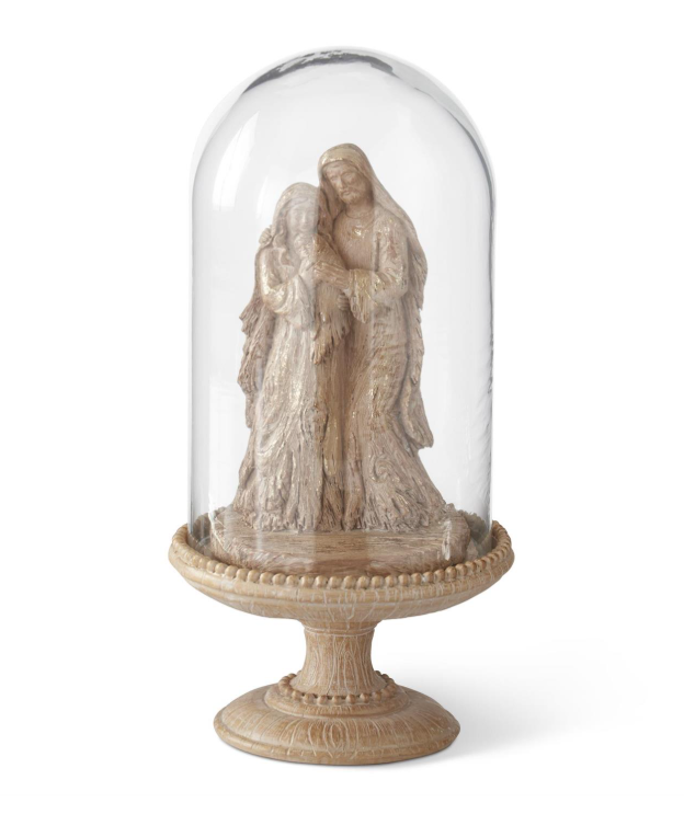 Woodgrain Nativity Cloche