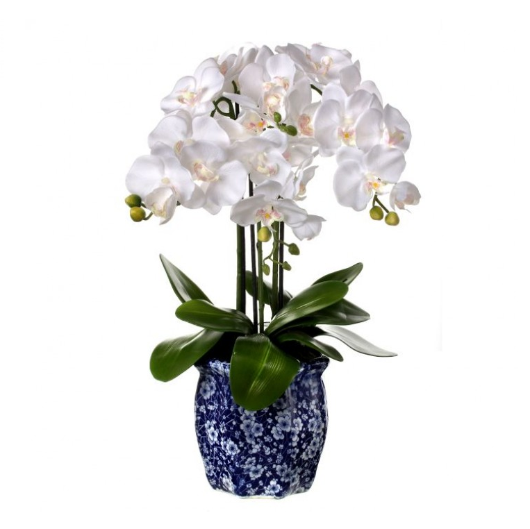 Large 23" Potted Faux Orchid