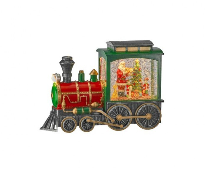 Santa's Workshop Train Waterglobe
