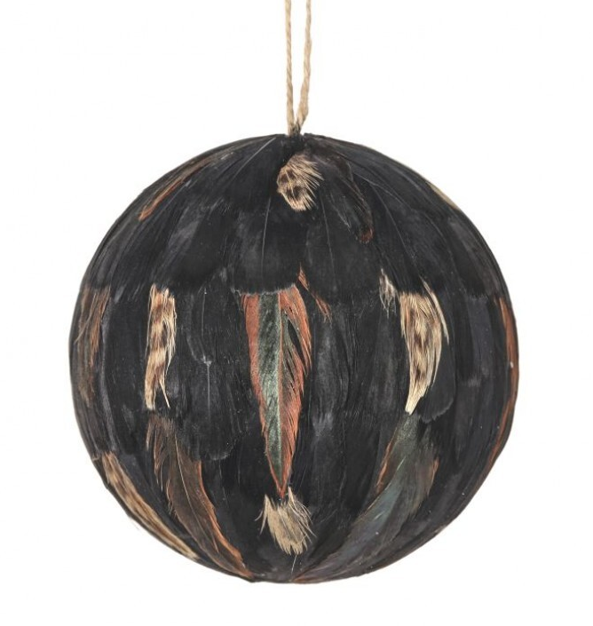 Highlands Feather Ball Ornmaent