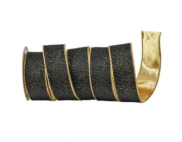 Velvet Foil Print Ribbon